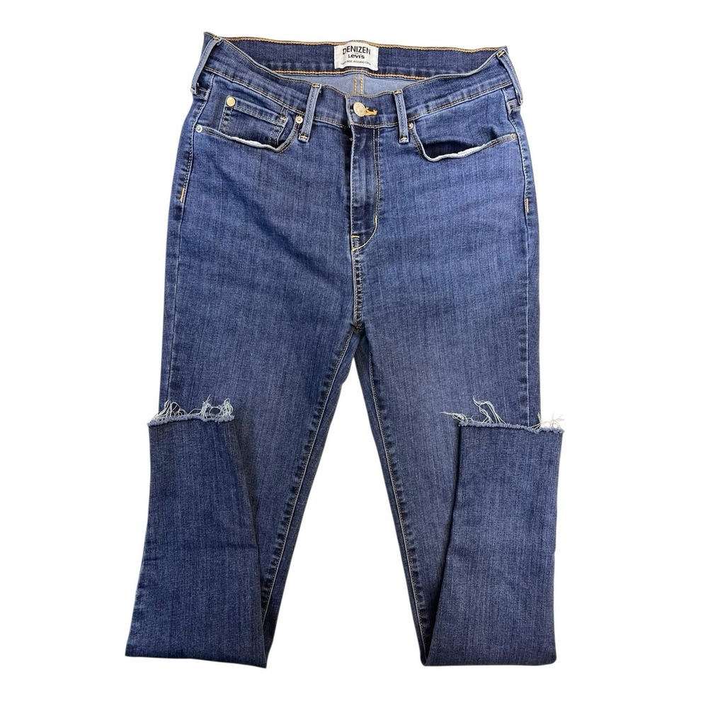 Denizen‎ From Levi's Womens Blue Denim High Rise Jegging Crop Jeans Size 30x28